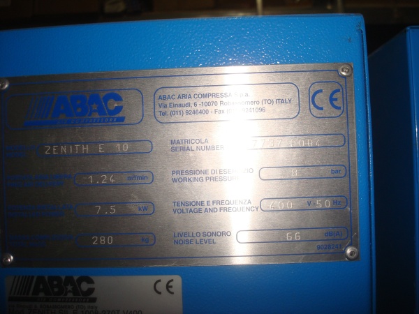 Винтовой компрессор ABAC Zenith E 10 - 270