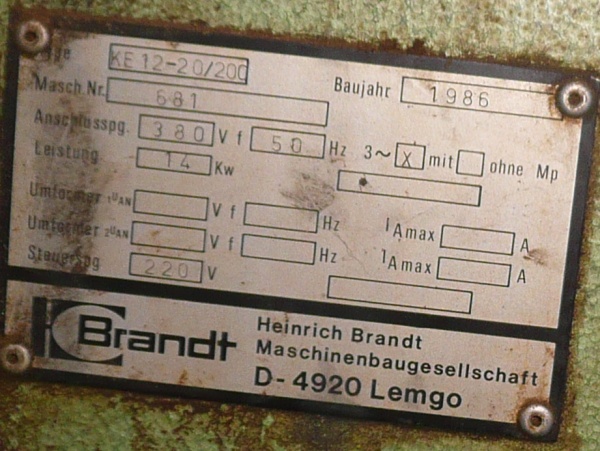 Кромкооблицовочный станок Brandt KE 12%2F20-200